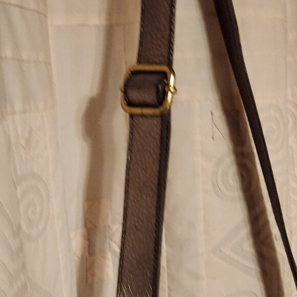 ✨ Fossil Metallic Leather Crossbody Bag Silver Multi-Zip Y2K 🖤 - Picture 8 of 10